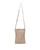 Flat beige crossbody bag