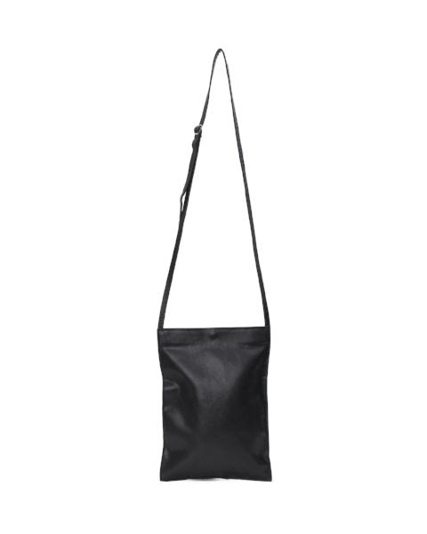 Flat black crossbody bag