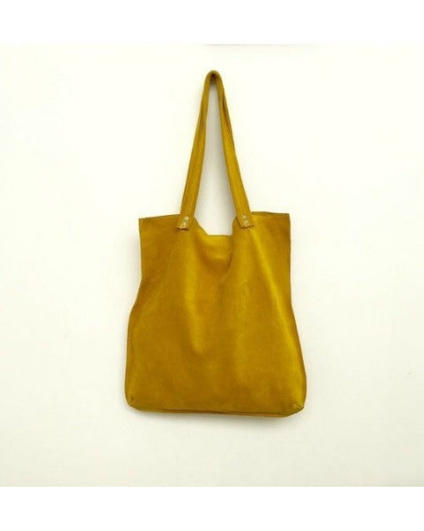 Boro suede tote bag - Yellow